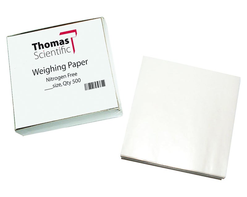 W33 Square Weighing Paper, Nitrogen Free, 3" Length x 3" Width (Pack of 500)
